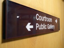 Courtroom sign